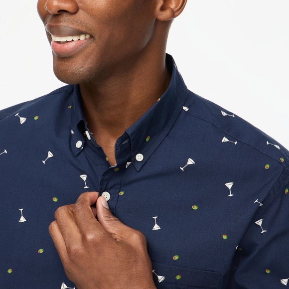 New JCREW Mens Size XL Classic Flex Casual Shirt Navy Multi $89 BT132 - Picture 3 of 5